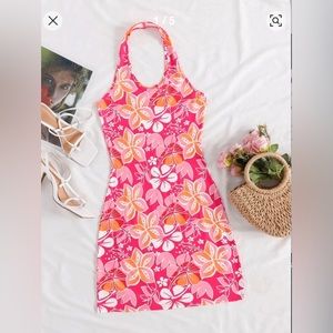 Tropical Halter Dress